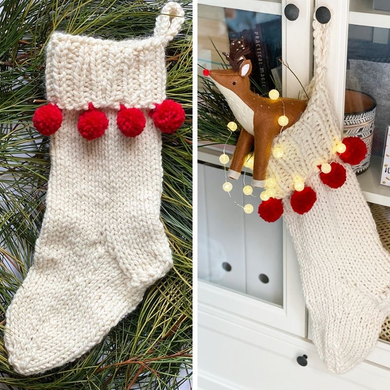 Chunky Christmas Stocking Knitting Pattern 