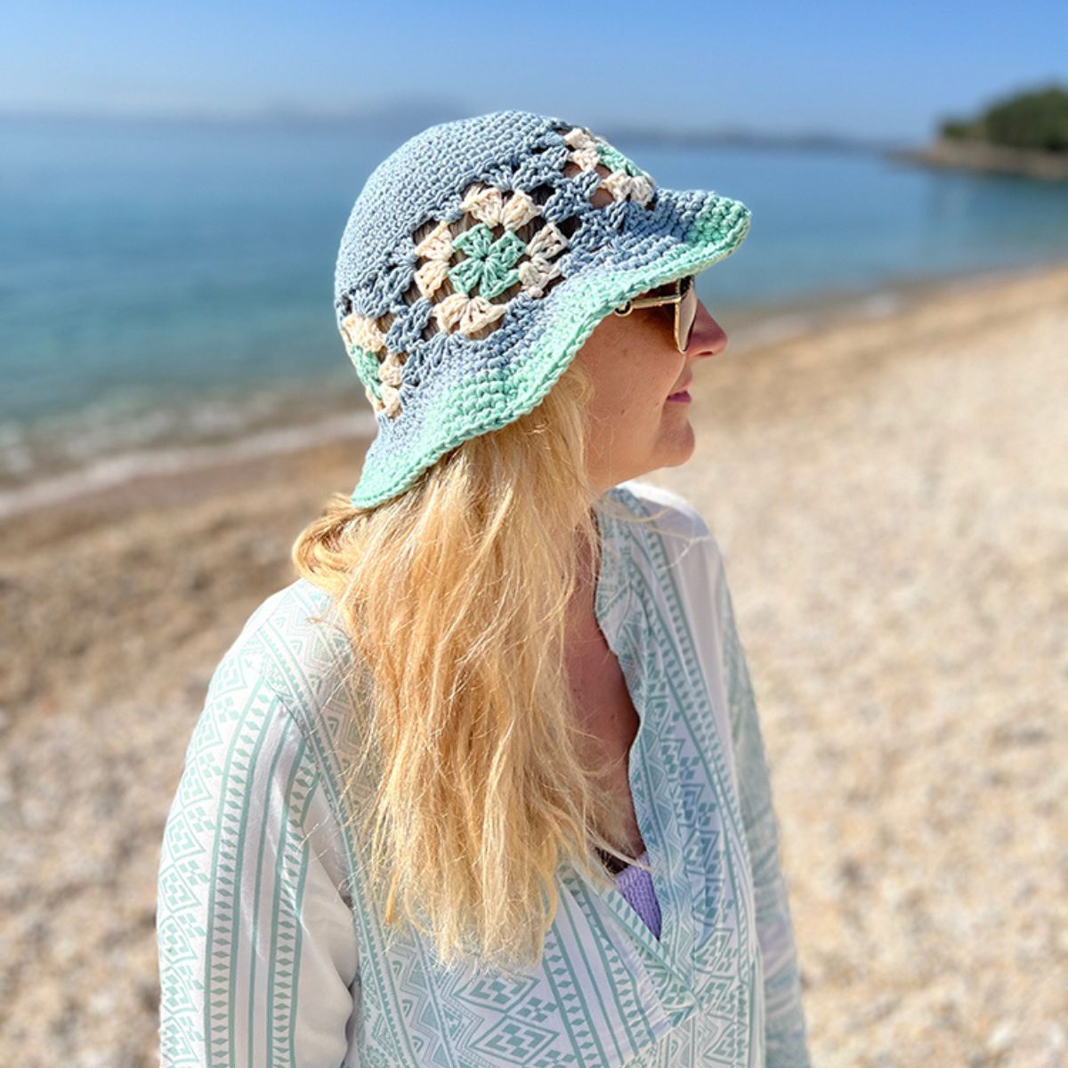 Granny Square Bucket Hat Crochet Pattern PDF – Handy Little  display picture 2