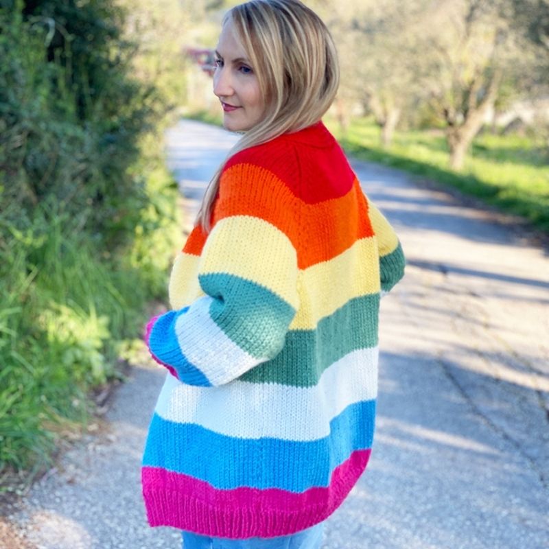 Striped Sweater Knitting Pattern - Handy Little Me