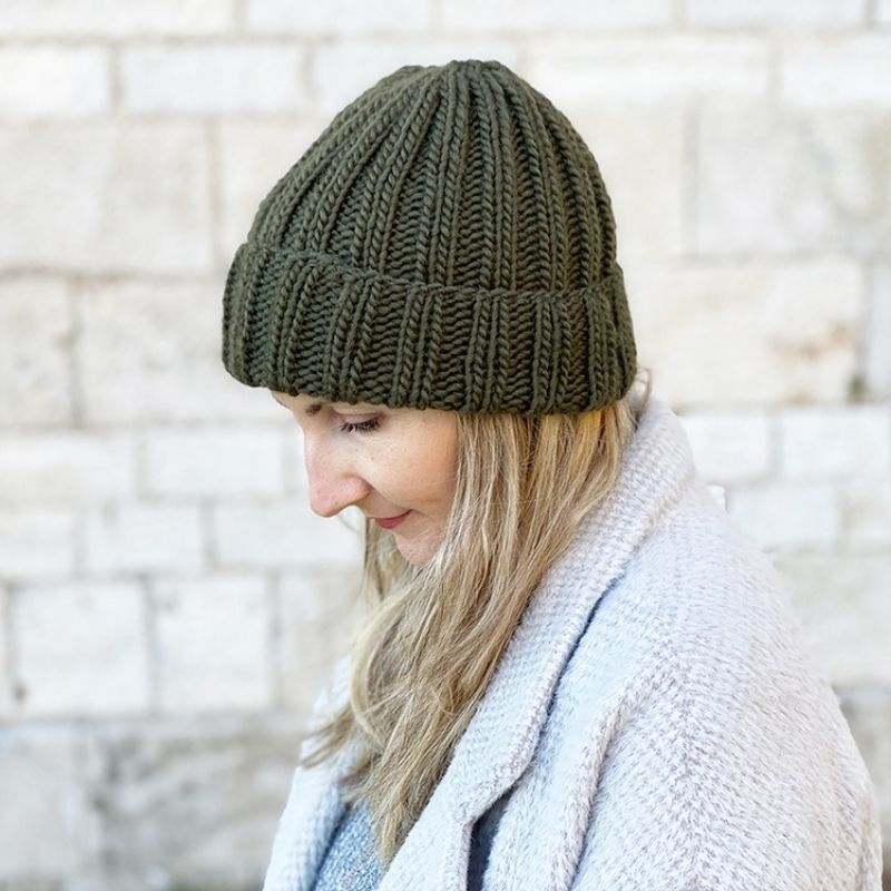 Ribbed Beanie Hat Knitting Pattern (Unisex) – Handy Little Me Shop