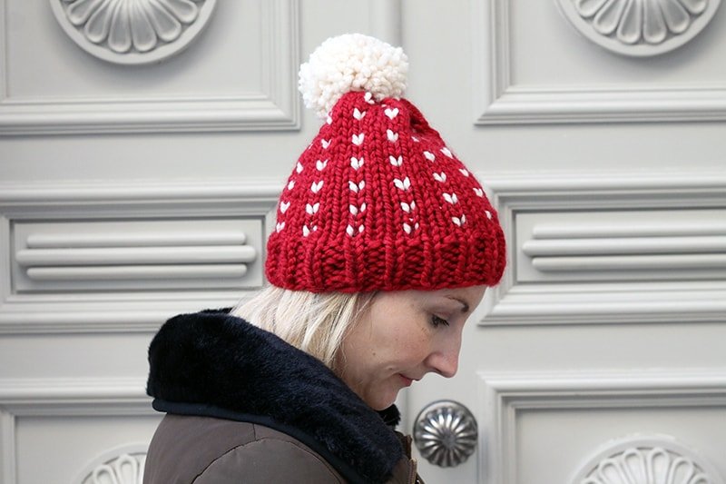Fair Isle Hat Knitting Pattern - Main Image