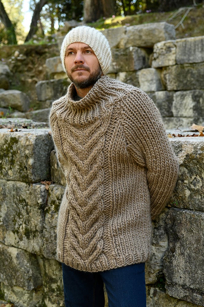 Men's Chunky Knit Jumper Pattern1