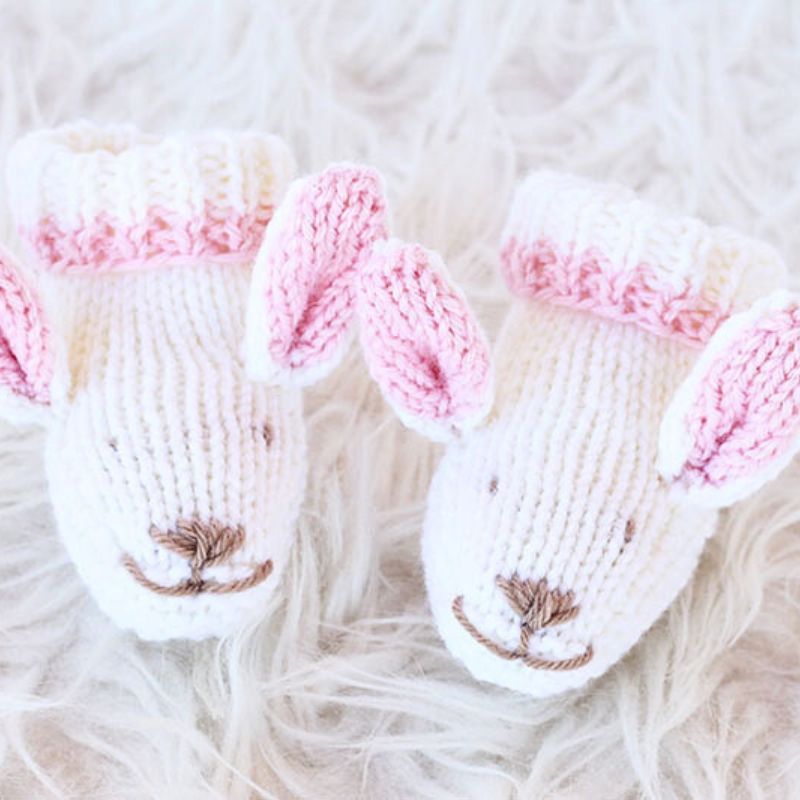 Bunny Slippers Knitting Pattern - Handy Little Me Shop