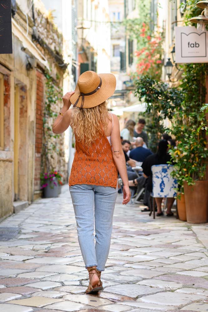 The Euterpe Tank Top Knitting Pattern (Diamond Leaf) - Handy Little Me Shop