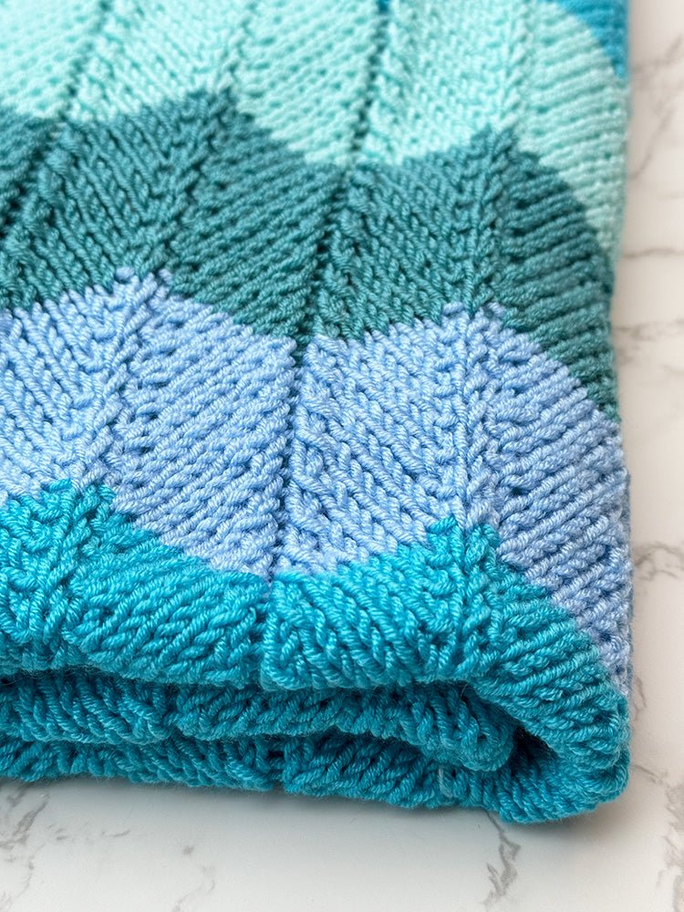 Chevron Pattern Baby Blanket (Knit) - Handy Little Me Shop