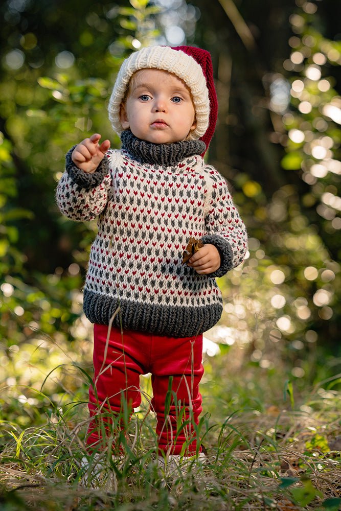 Snow Day Nordic Sweater Knitting Pattern (Kids Raglan, Sizes 2–10) - Handy Little Me Shop