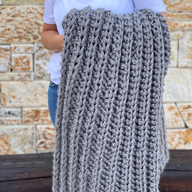 Chunky Crochet Blanket Pattern - Handy Little Me Shop