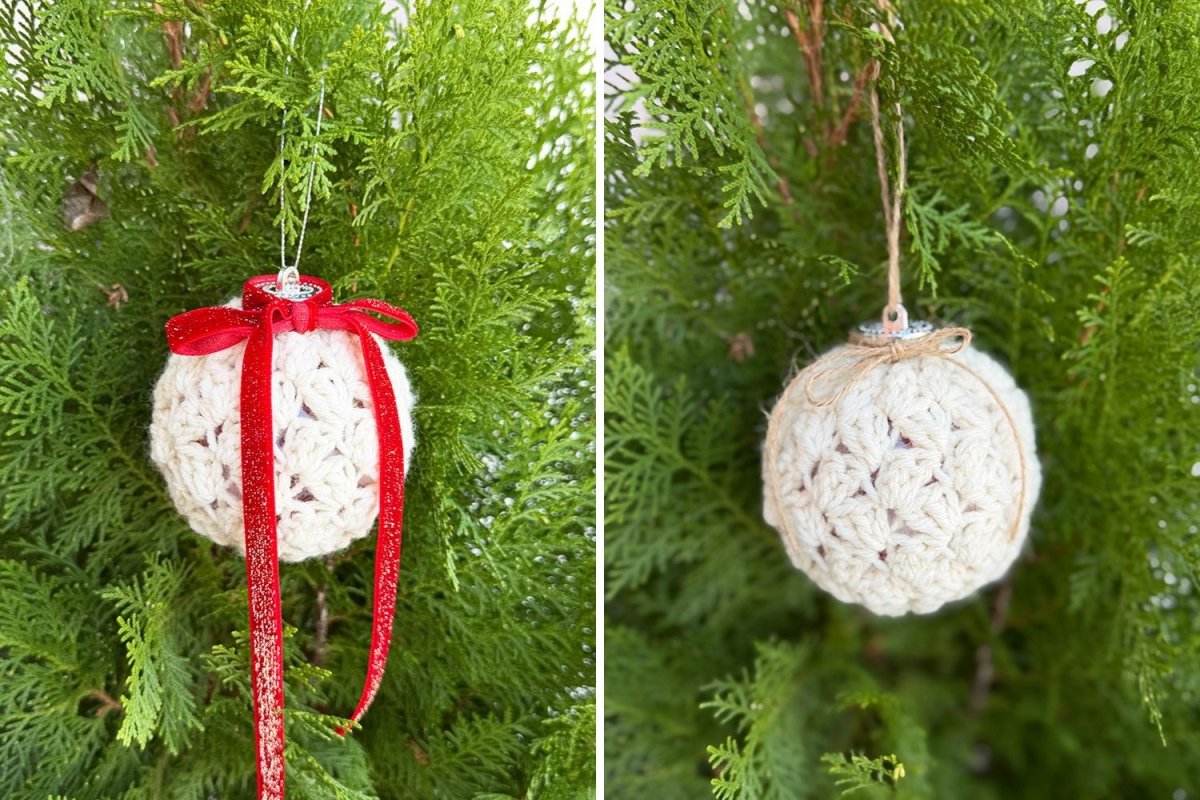 Crochet Christmas Bauble Cover Pattern - Handy Little Me Shop