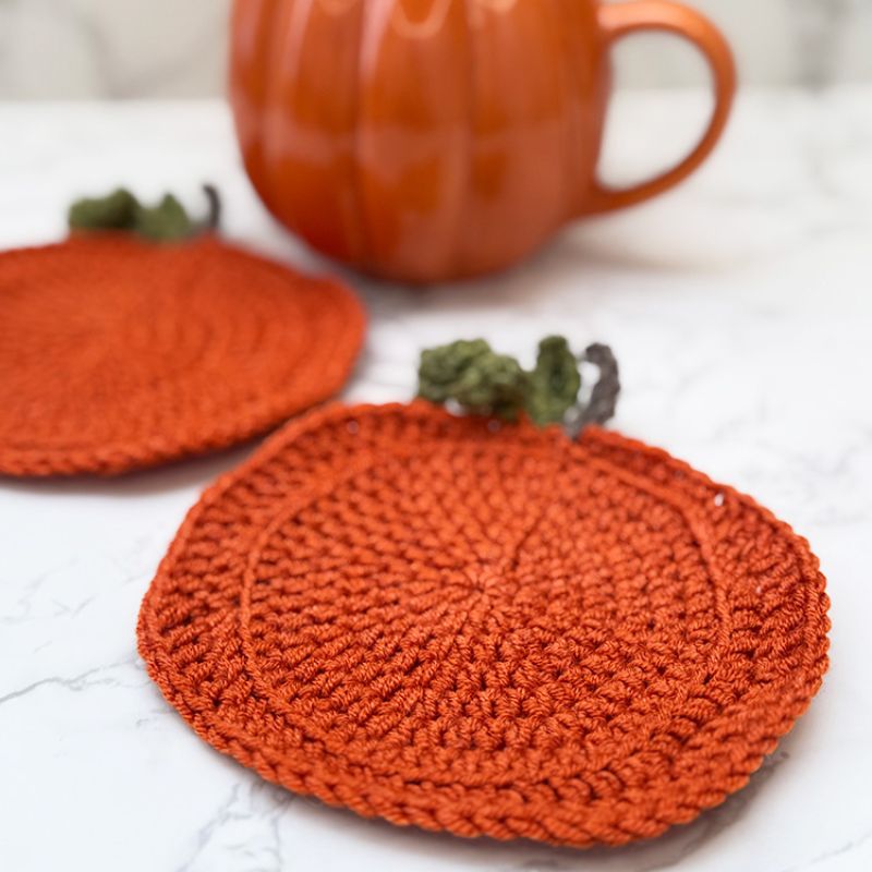 Crochet Pumpkin Coaster Pattern