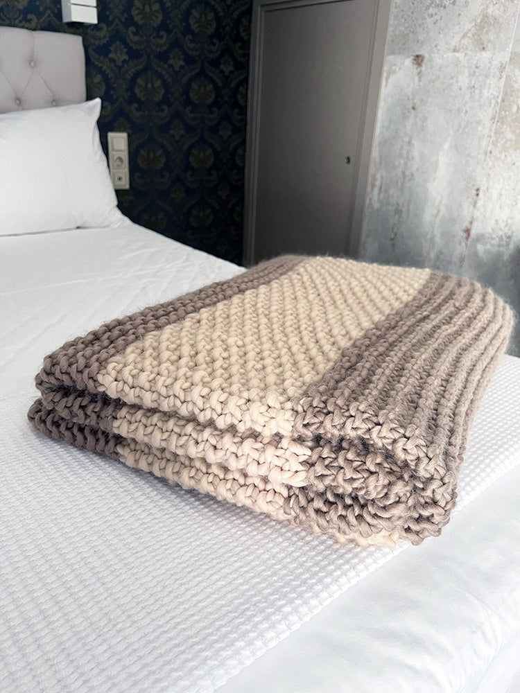 Chunky Blanket Knitting Pattern