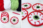 Eyeball Crochet Coaster Pattern