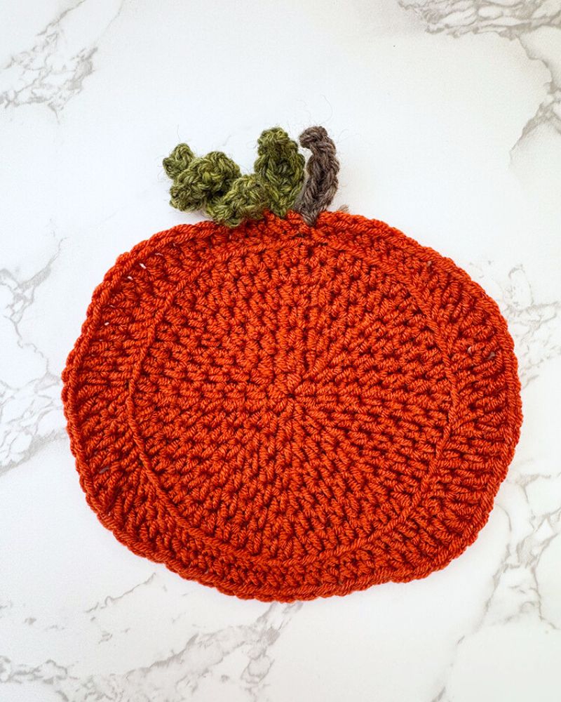 Crochet Pumpkin Coaster Pattern