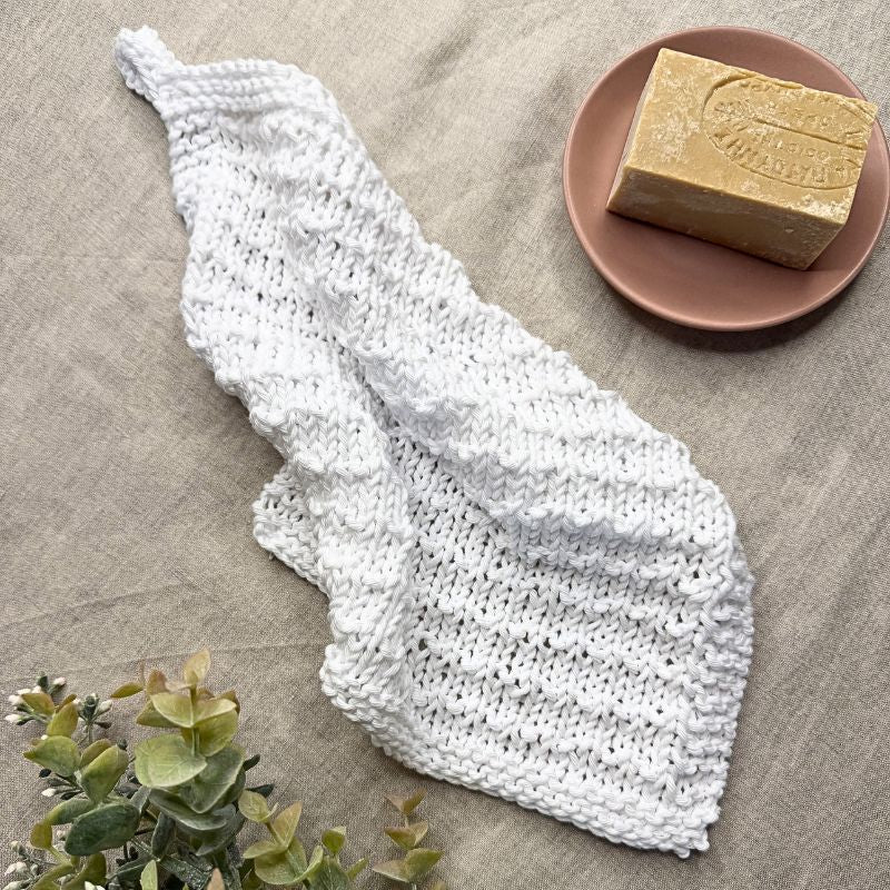 Fresh Linen Dishcloth Knitting Pattern PDF (Andalusian Stitch) - Handy Little Me Shop