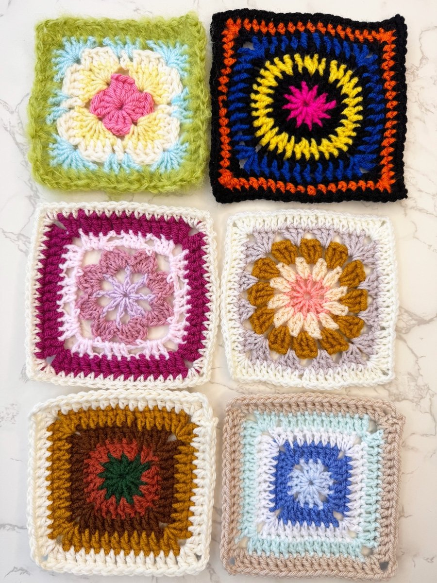 Scrap Yarn Granny Squares – 6 Crochet Patterns E - Book - Handy Little Me Shop