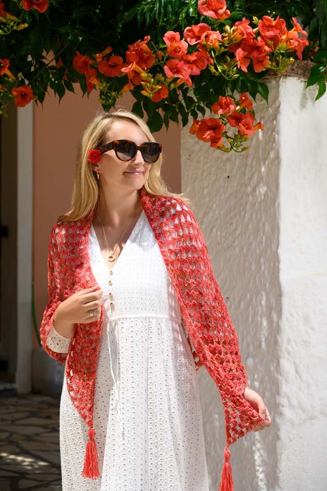 Zinnia Granny Shawl Crochet Pattern - Handy Little Me Shop