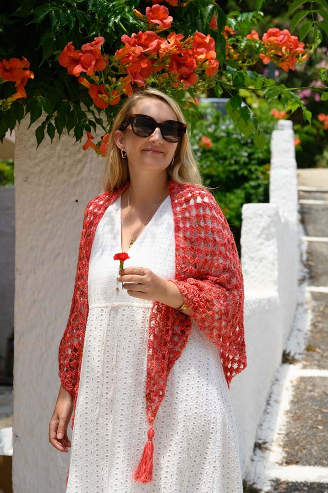 Zinnia Granny Shawl Crochet Pattern - Handy Little Me Shop