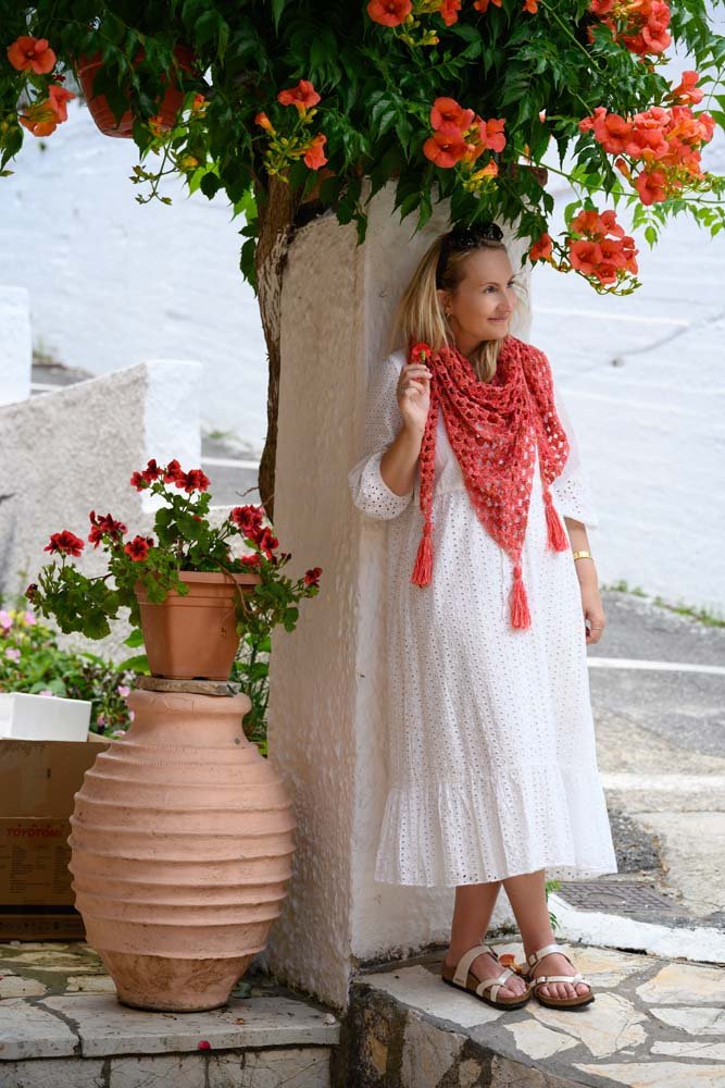 Zinnia Granny Shawl Crochet Pattern - Handy Little Me Shop