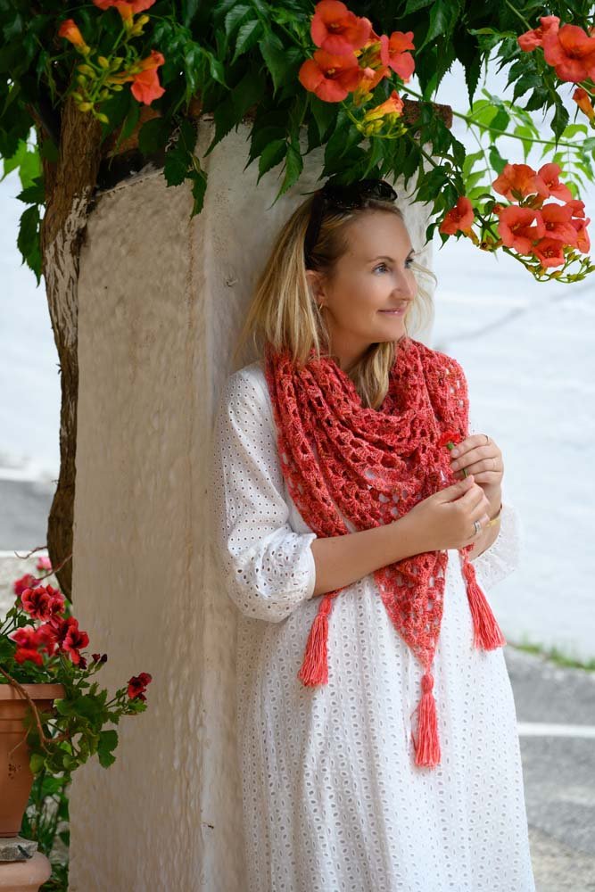 Zinnia Granny Shawl Crochet Pattern - Handy Little Me Shop