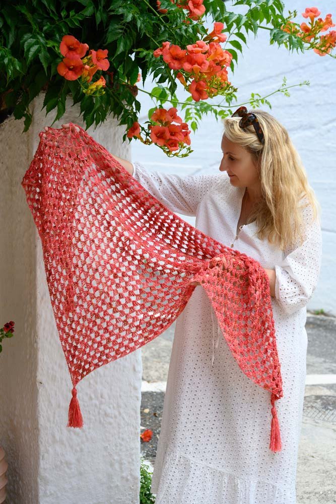 Zinnia Granny Shawl Crochet Pattern - Handy Little Me Shop