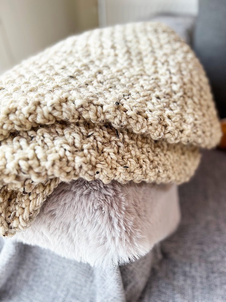 Beginner Blanket Knitting Pattern (Irish Moss Stitch) - Handy Little Me Shop