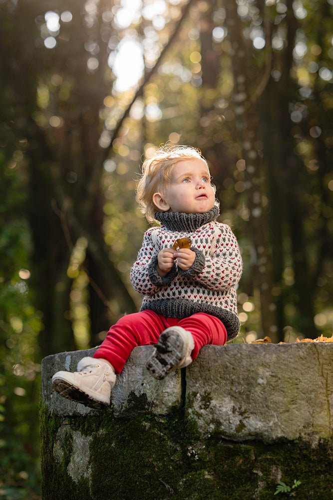 Snow Day Nordic Sweater Knitting Pattern (Kids Raglan, Sizes 2–10) - Handy Little Me Shop
