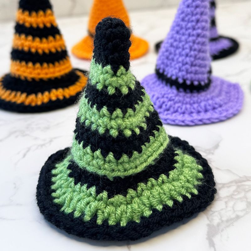 Crochet Mini Witch Hat Pattern