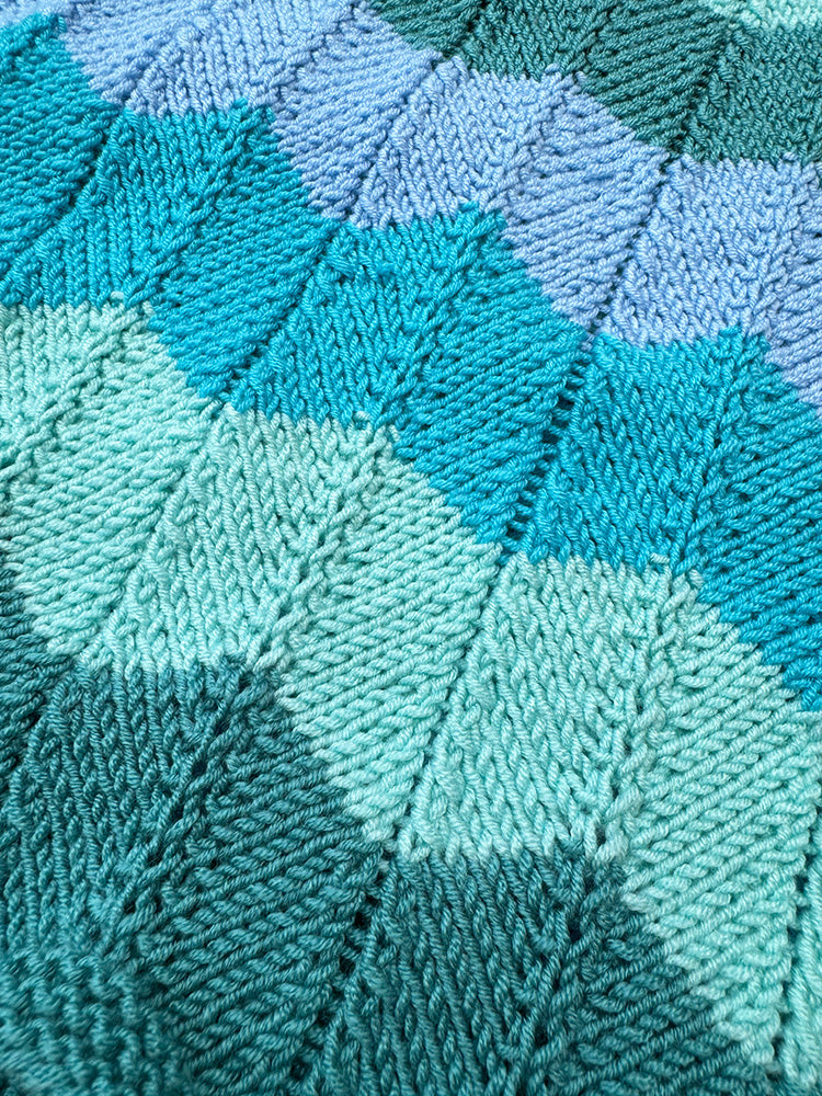 Chevron Pattern Baby Blanket (Knit)