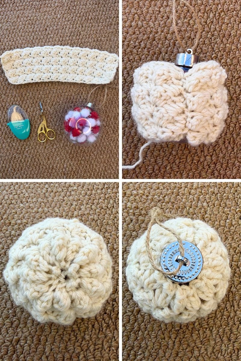 Crochet Christmas Bauble Cover Pattern - Handy Little Me Shop
