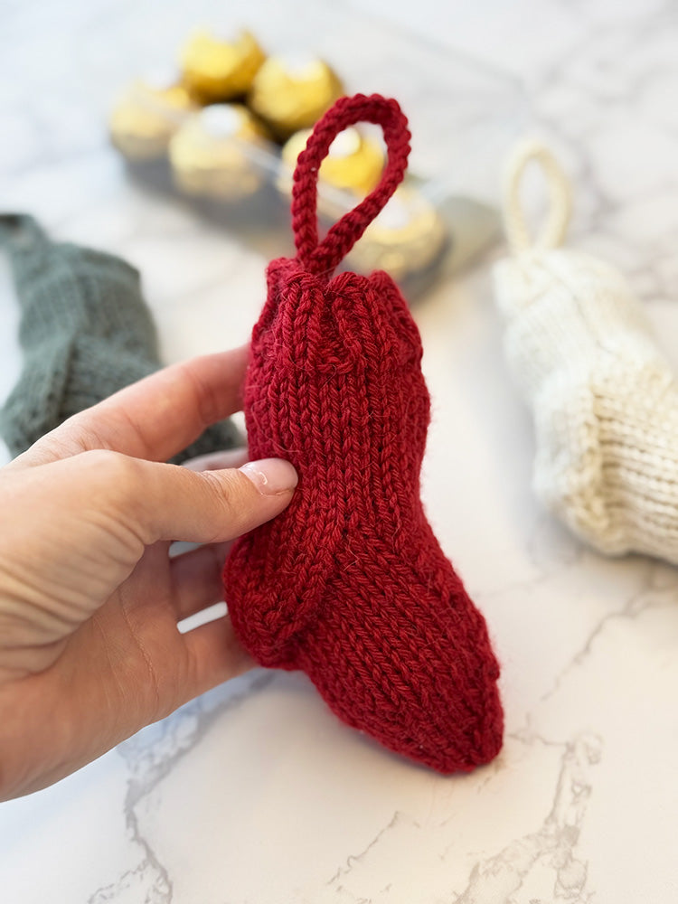 Merry Mini Christmas Stocking Knitting Pattern