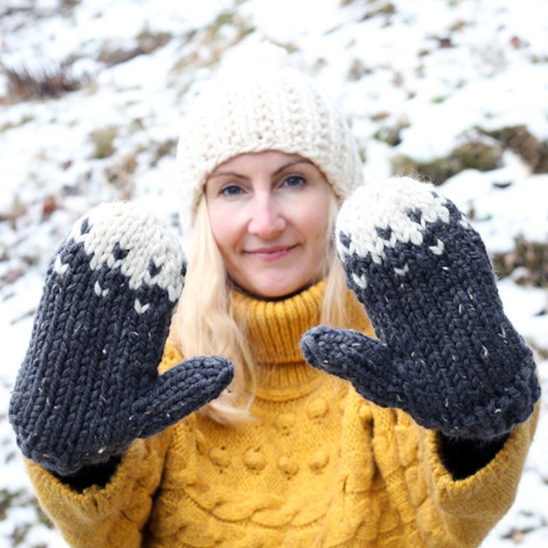 Snow Mountain Mittens Knitting Pattern - Handy Little Me Shop