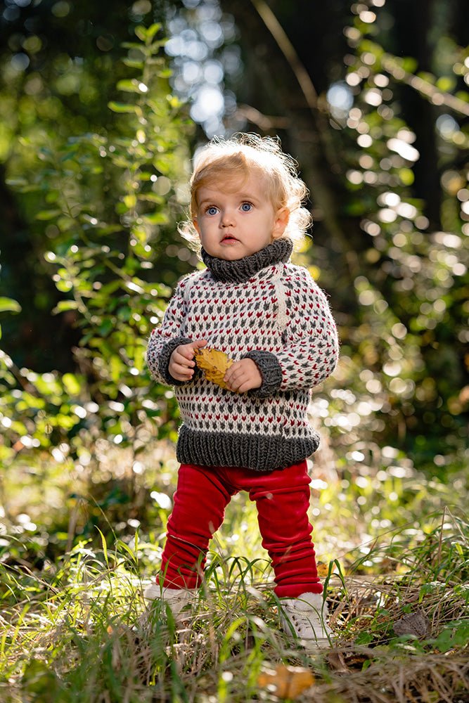 Snow Day Nordic Sweater Knitting Pattern (Kids Raglan, Sizes 2–10) - Handy Little Me Shop