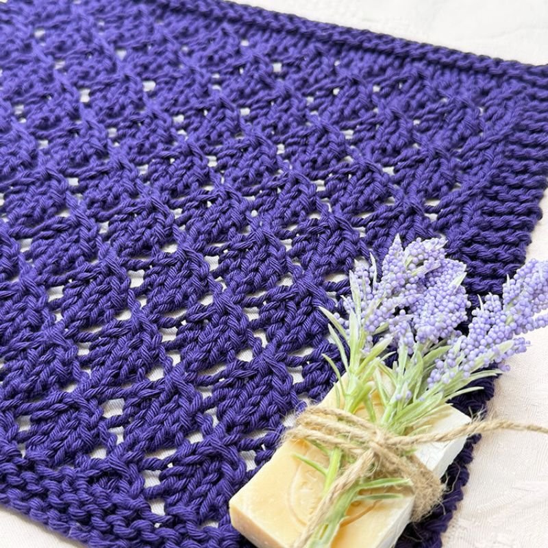 High Society Diamond Lace Dishcloth Knitting Pattern PDF - Handy Little Me Shop