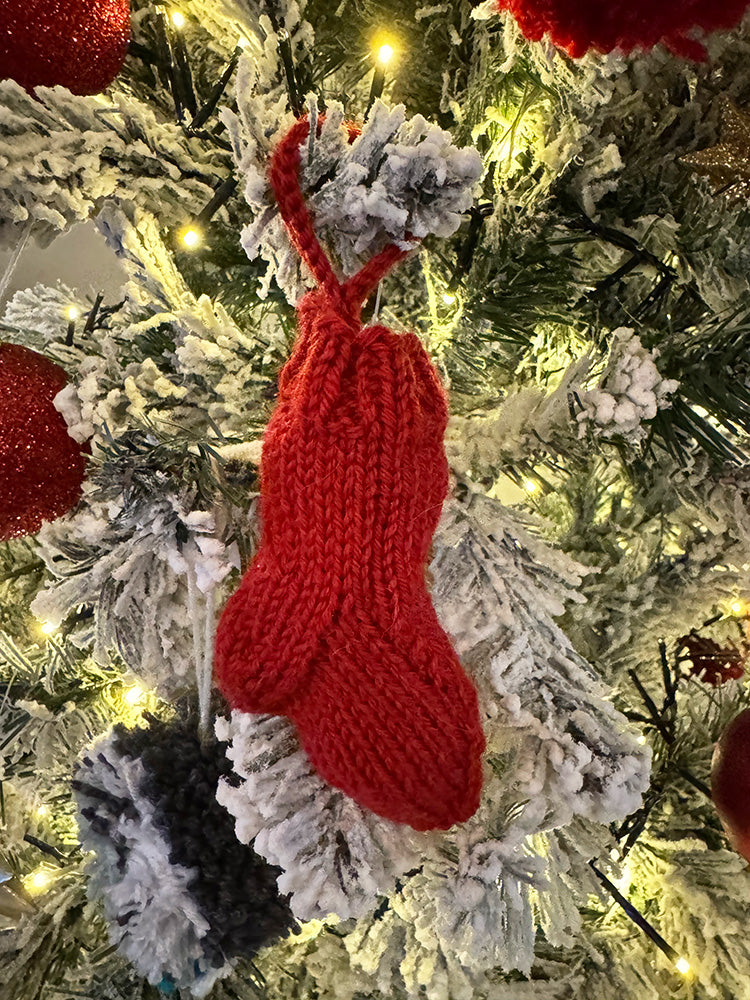 Merry Mini Christmas Stocking Knitting Pattern