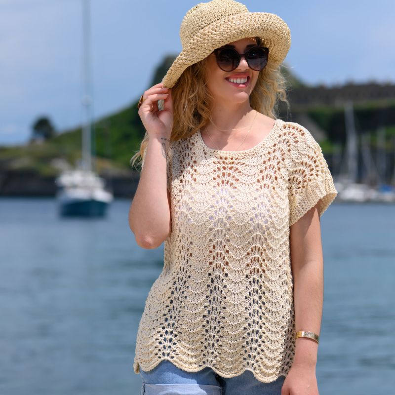 The Calliope Tee Knitting Pattern (Ripple Stitch) - Handy Little Me Shop