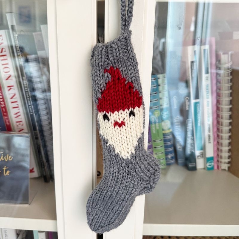 Mini Santa Christmas Stocking Knitting Pattern