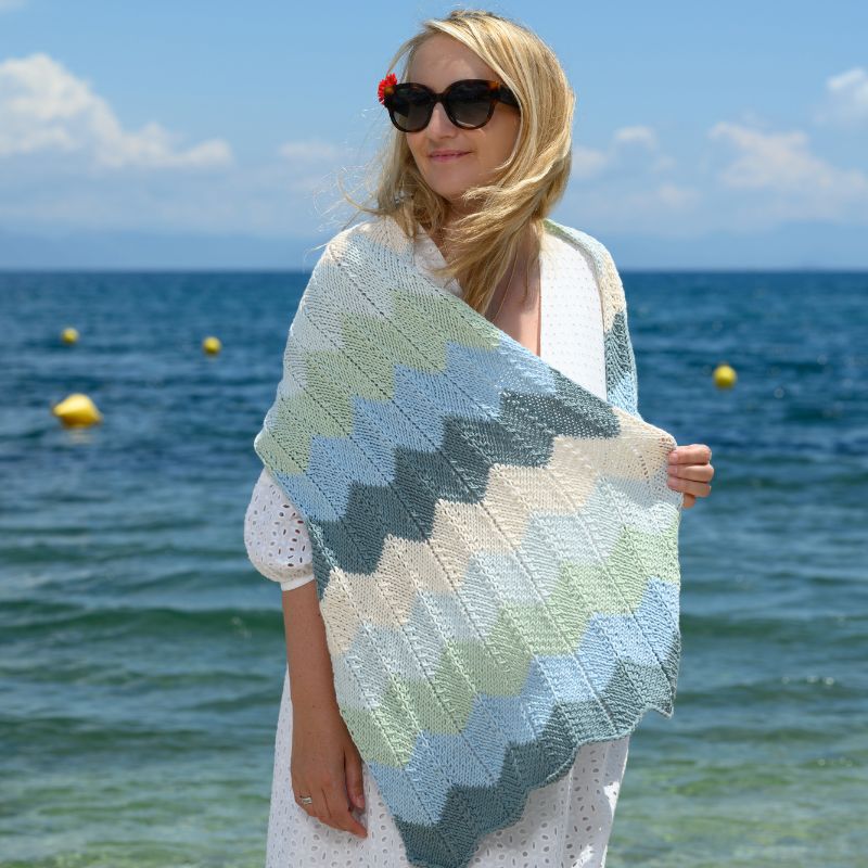 The Sea Glass Shawl Knitting Pattern - Handy Little Me Shop
