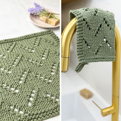 Secret Garden Lace Dishcloth Knitting Pattern PDF