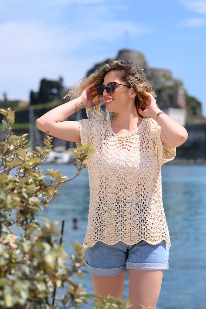 The Calliope Tee Knitting Pattern (Ripple Stitch) - Handy Little Me Shop