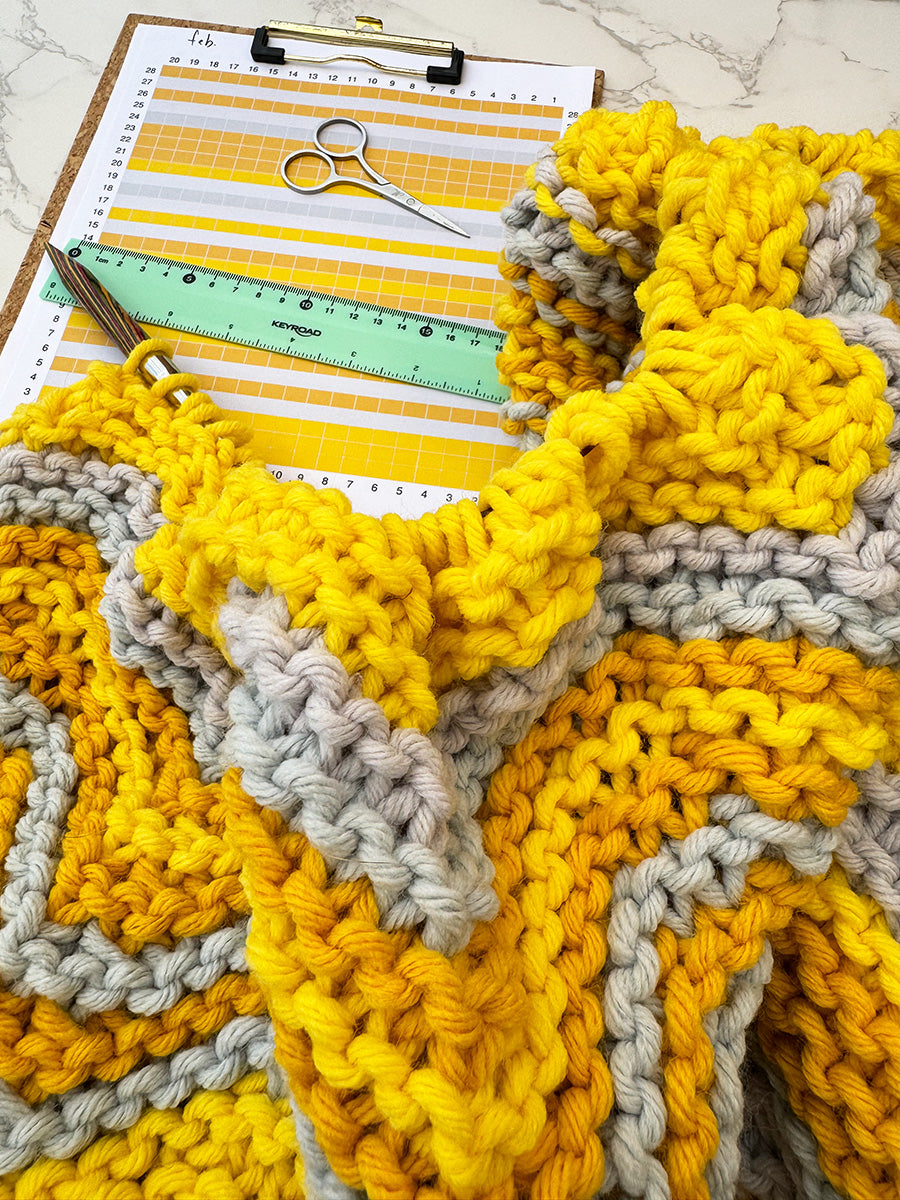 Temperature Blanket Knitting Pattern (Chevron Stripes) – Handy Little ...