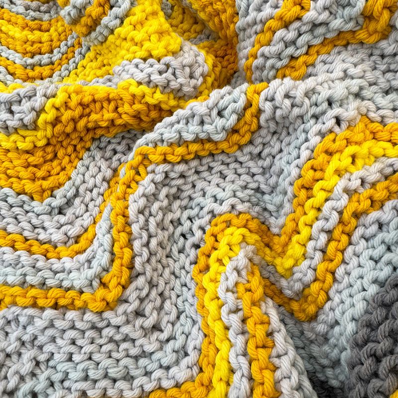 Temperature Blanket Knitting Pattern (Chevron Stripes)