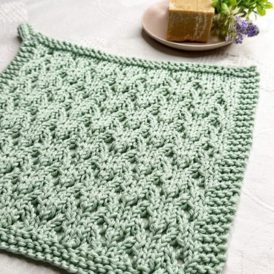 Walled Garden Lace Dishcloth Knitting Pattern PDF