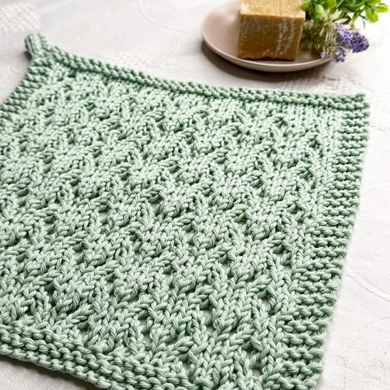 Walled Garden Lace Dishcloth Knitting Pattern PDF - Handy Little Me Shop