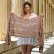 The Melpomene Wrap (Feather and Fan Knitting Pattern) - Handy Little Me Shop