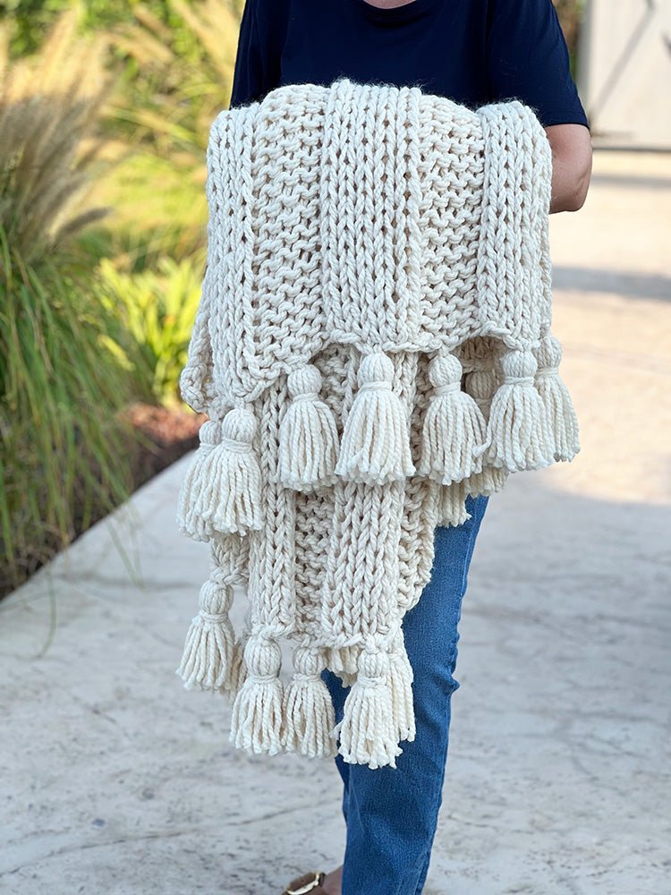 Chunky Knit Blanket Pattern - Handy Little Me Shop