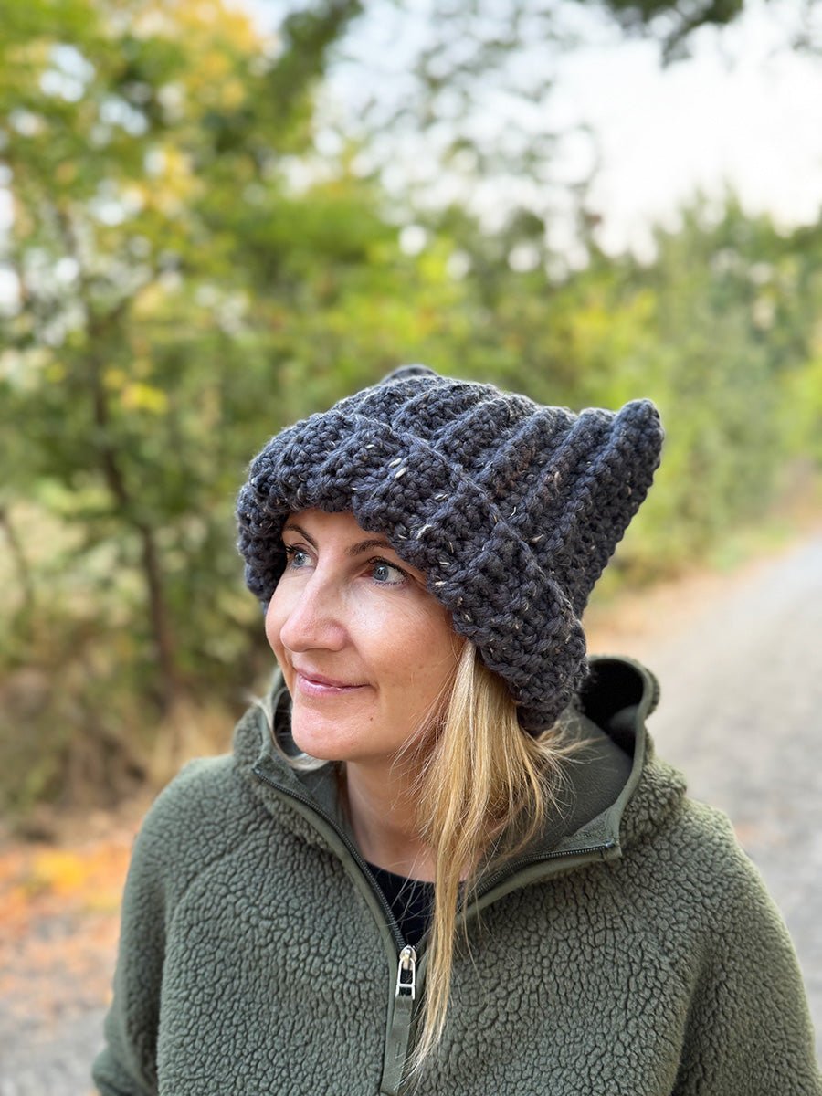 Crochet Cat Ear Hat Pattern – Easy Beanie in 5 Sizes for Kids & Adults - Handy Little Me Shop