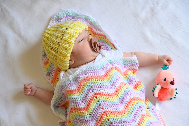Simple Chevron Crochet Baby Blanket Pattern