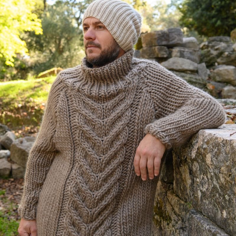 Men's Chunky Knit Jumper Pattern - Handy Little Me Shop