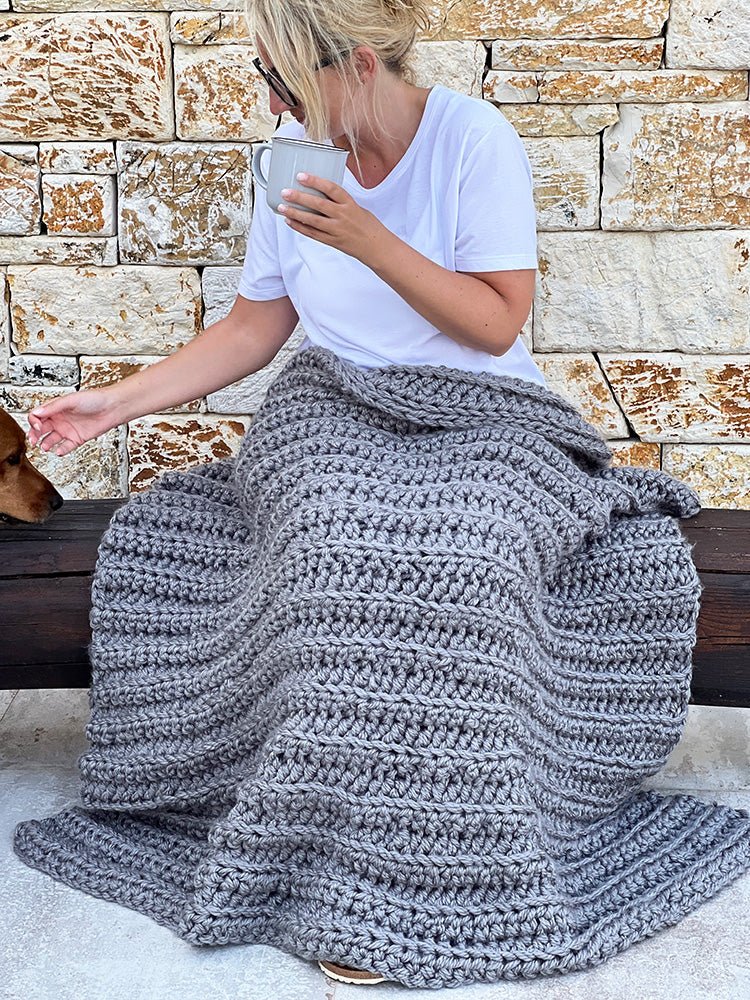 Chunky Crochet Blanket Pattern - Handy Little Me Shop