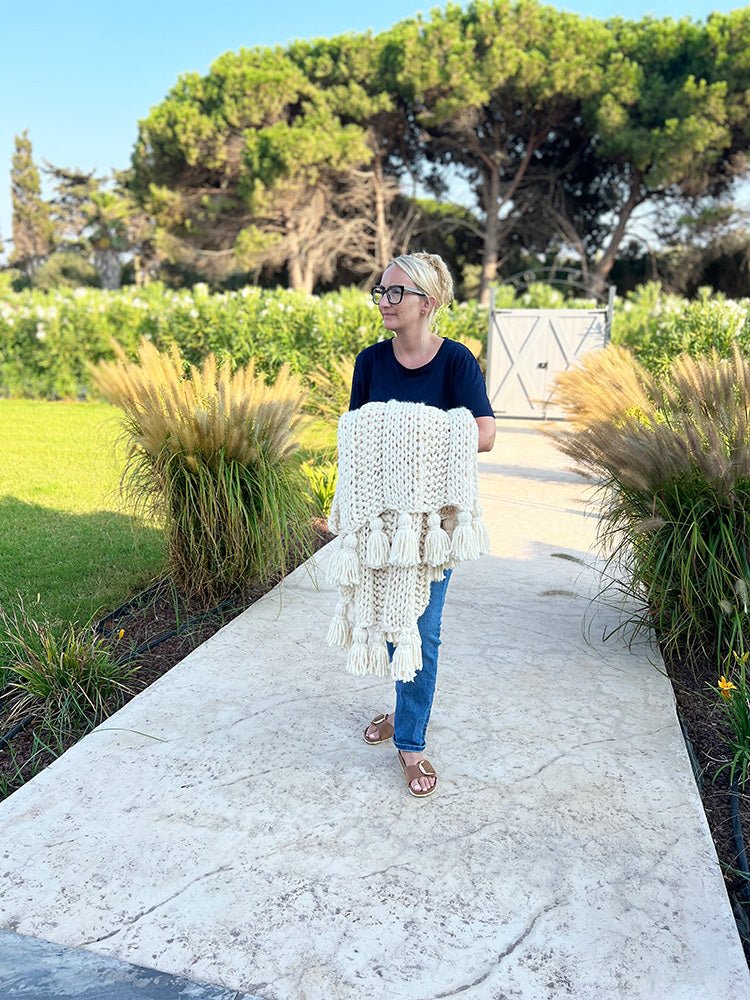 Chunky Knit Blanket Pattern - Handy Little Me Shop