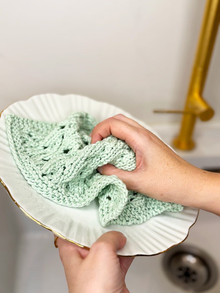 Walled Garden Lace Dishcloth Knitting Pattern PDF - Handy Little Me Shop
